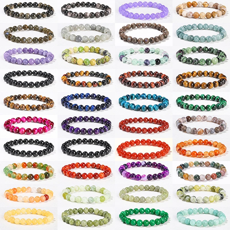 Gioielli OEM all'ingrosso con gemme di pietra curativa naturale di alta qualit&agrave; Bracciale regalo vin