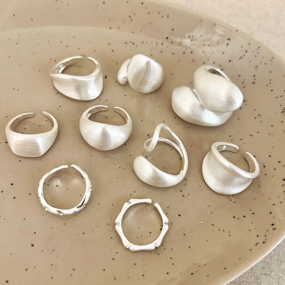Fornitore di gioielli in argento personalizzato 925 Anelli regolabili con apertura per anelli per di