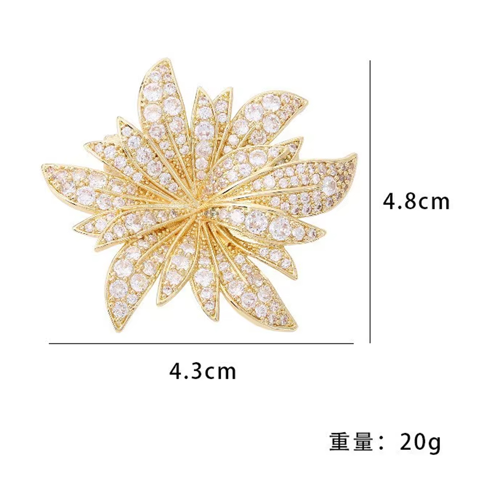 Vendita all'ingrosso Fiore da donna Spille grandi Lady Strass Corpetto Spilla Ragazza Gioielli alla moda Migliori spille regalo Accessori per gioielli