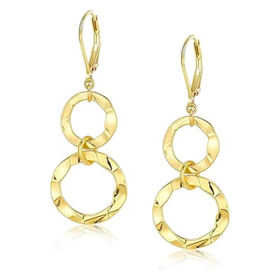 Orecchini pendenti in lega di moda con gioielli personalizzati OEM Orecchini pendenti per donne per incontri di feste Orecchini a cerchio giornalieri Gioielli all'ingrosso